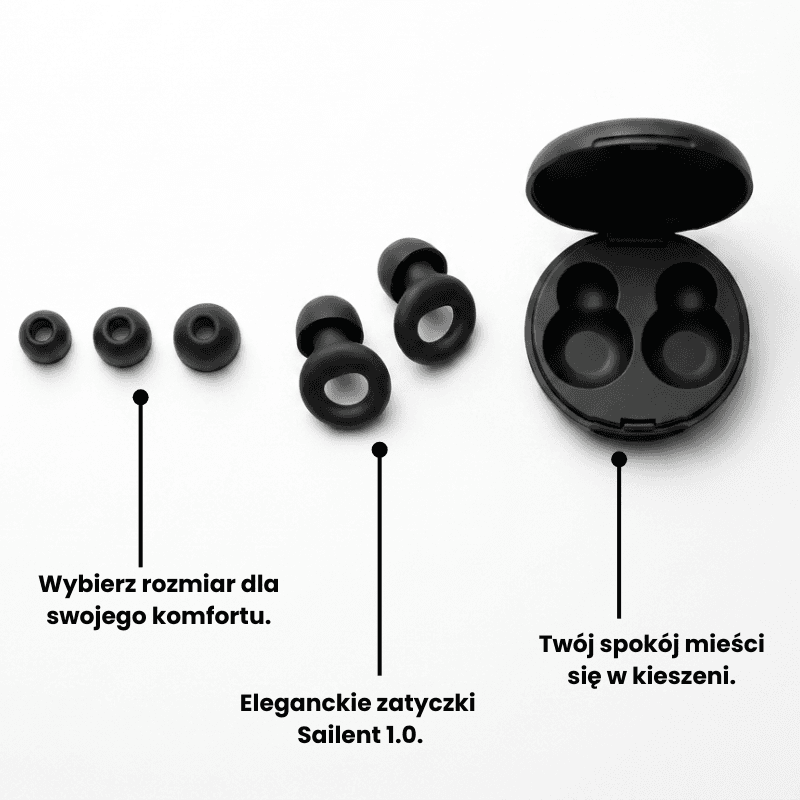 Sailent 1.0 - zatyczki do uszu do spania, pracy, w podróży