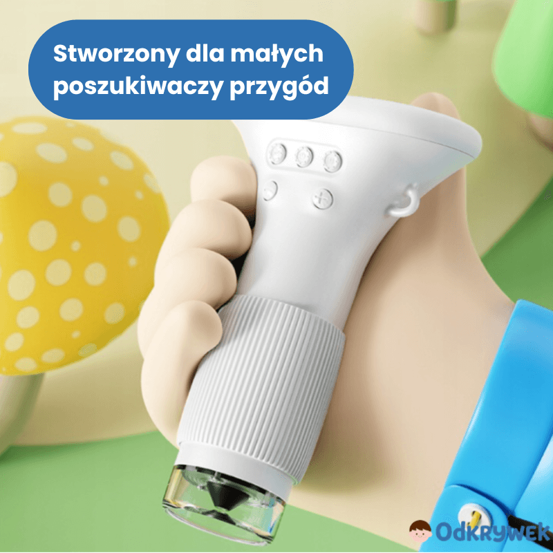 Odkrywek - Mikroskop dla dzieci, zabawka edukacyjna, powiększenie 1000x