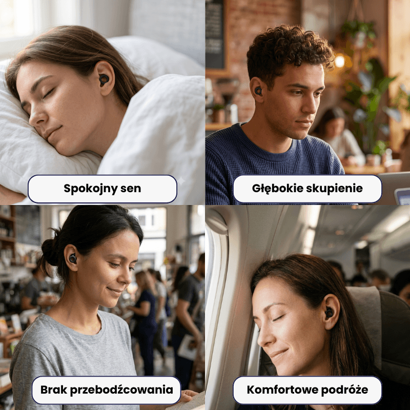Sailent 1.0 - zatyczki do uszu do spania, pracy, w podróży
