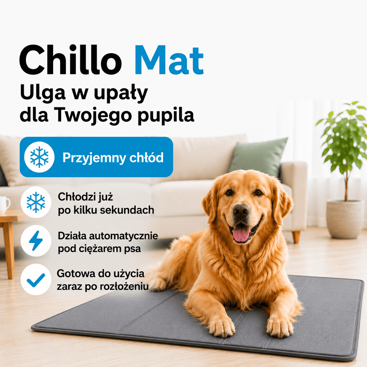Chillo Mat - Mata chłodząca dla psa 90x50cm